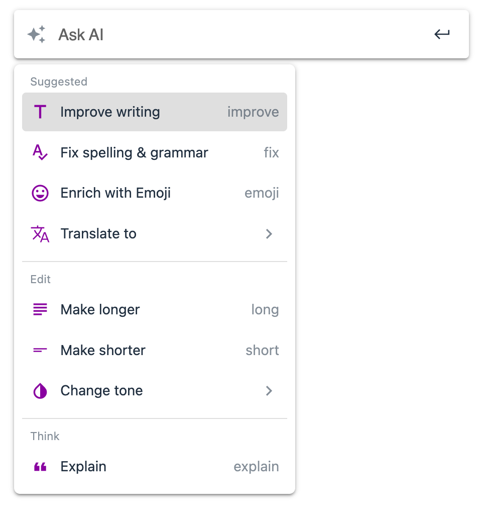 AI Menu